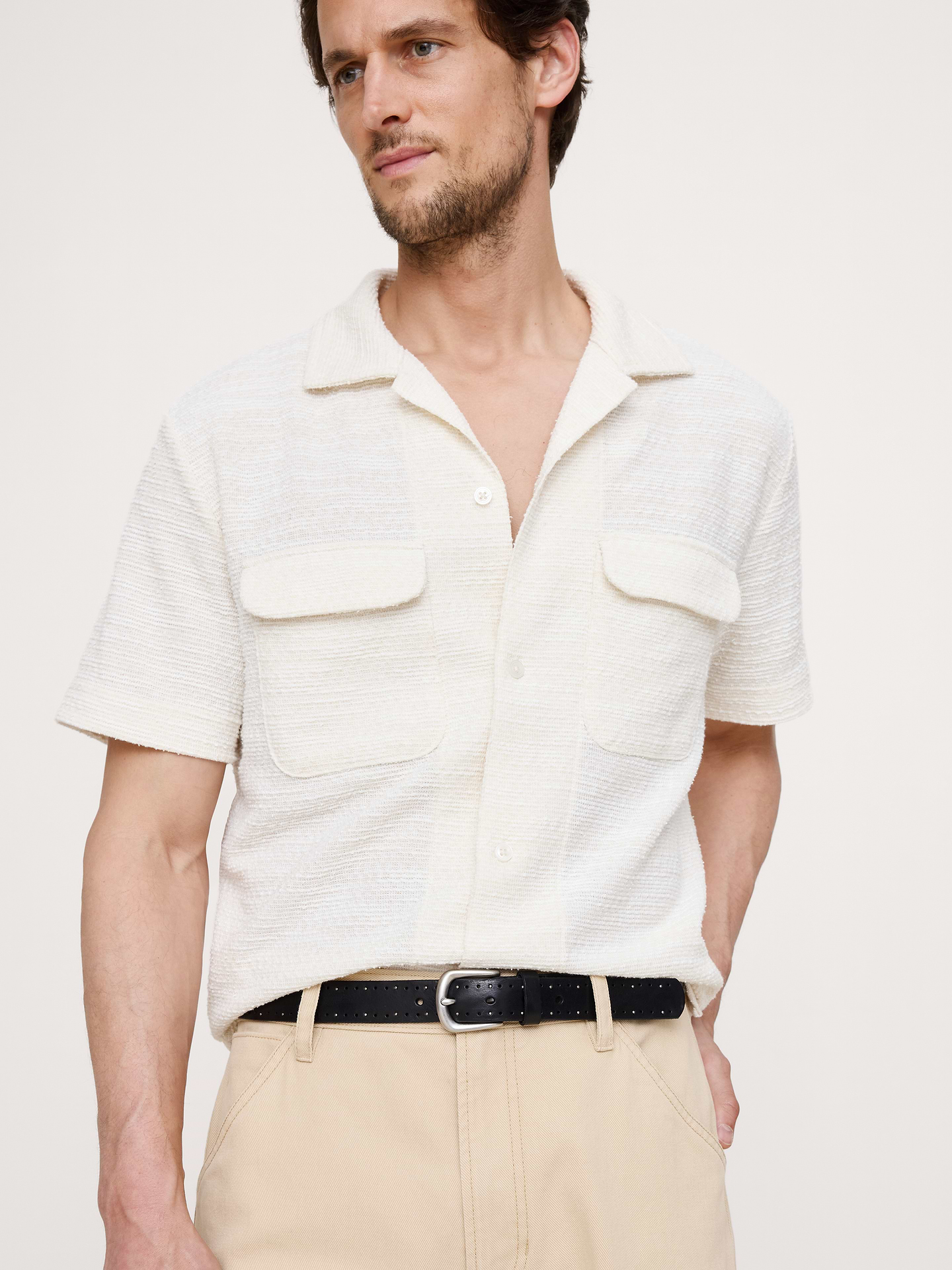 Image 2 of 3, Perforated Leather Belt