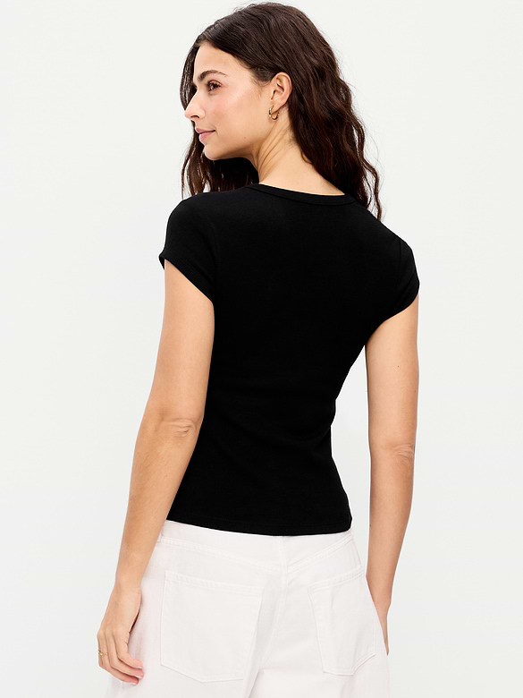 Snug High V-Neck T-Shirt