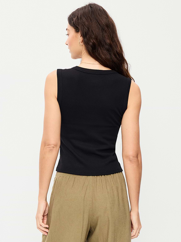 Snug Crop V-Neck Tank Top