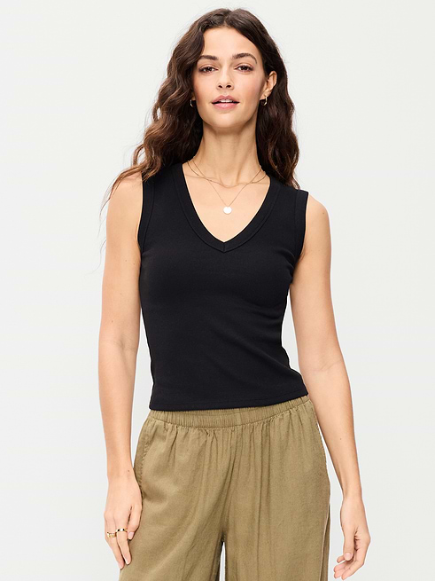 Snug Snug Crop V-Neck Tank Top on clearance at Old Navy — 47% off