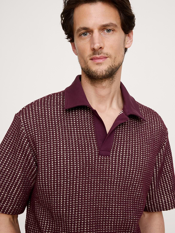 Relaxed-Fit Waffle-Knit Polo