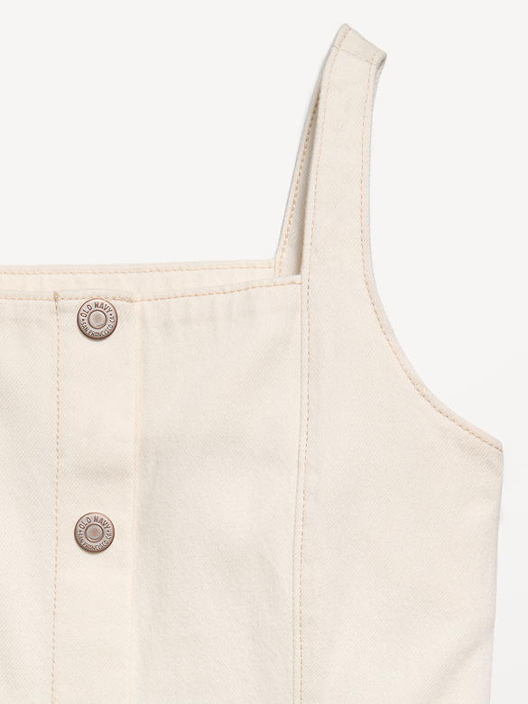 Robe ajustée et évasée en denim à manches longues et devant boutonné pour fille