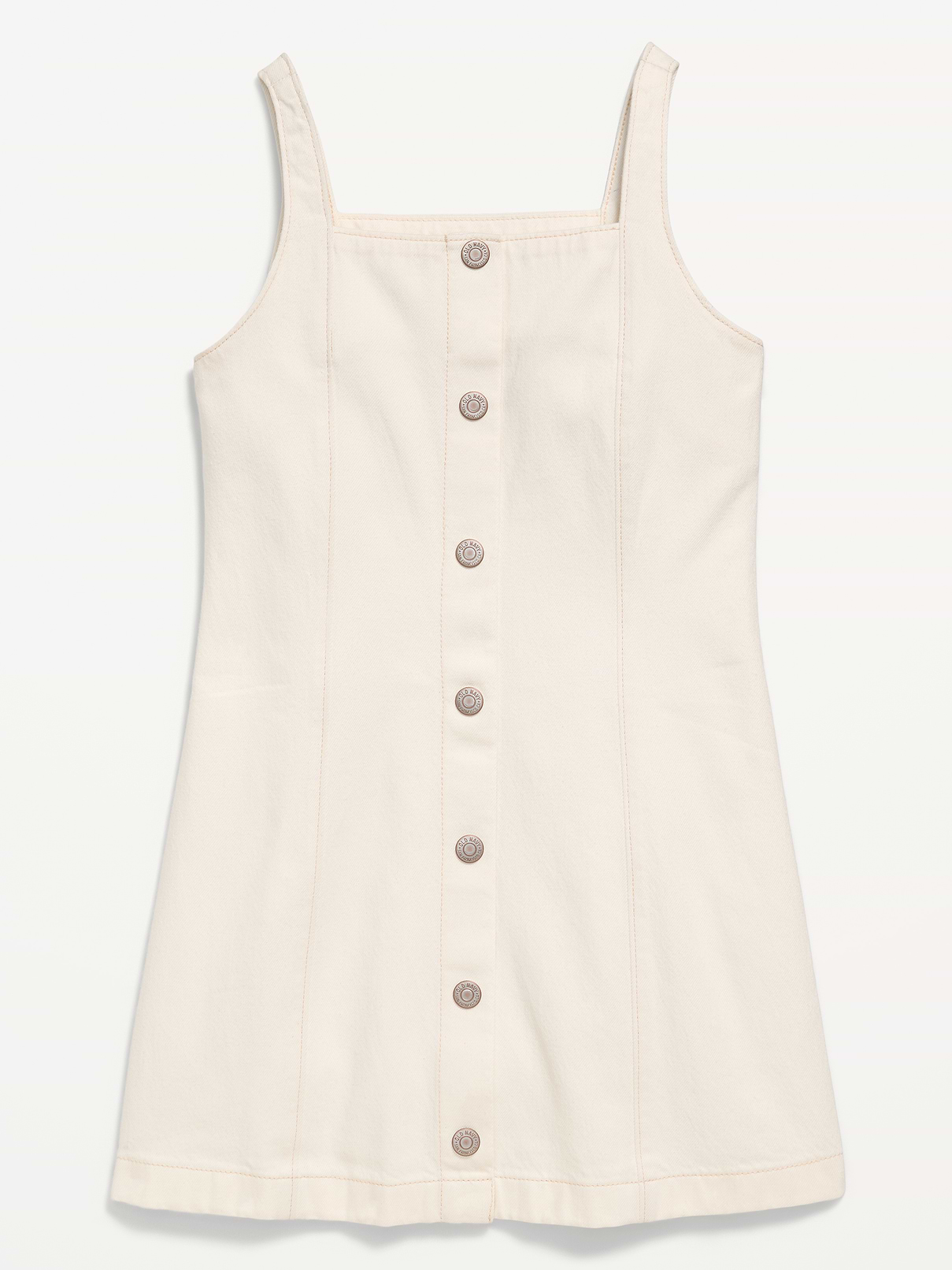 Image 3 de 4, Robe ajustée et évasée en denim à manches longues et devant boutonné pour fille