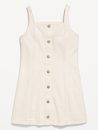 Image 3 de 4, Robe ajustée et évasée en denim à manches longues et devant boutonné pour fille