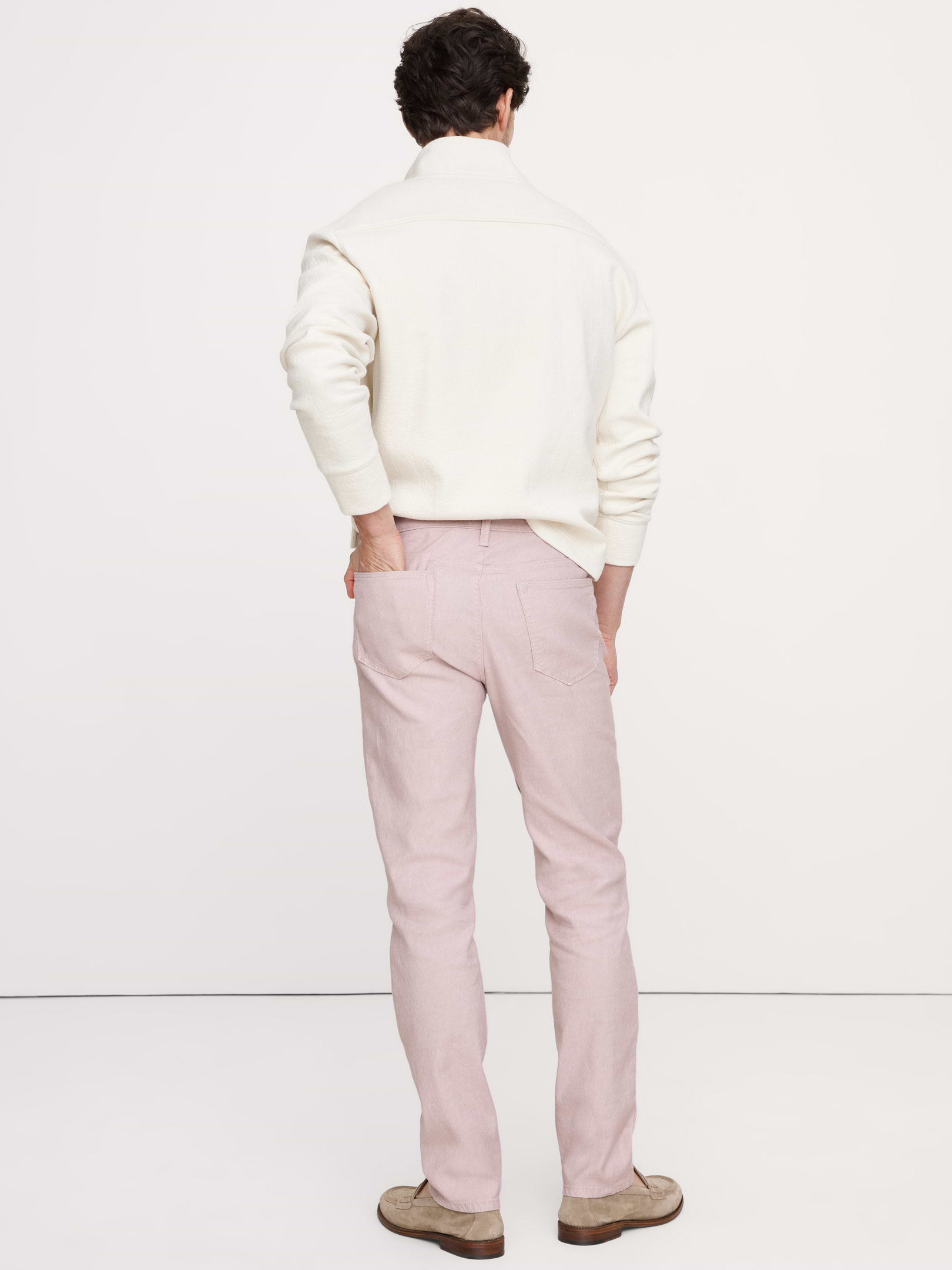Image 8 of 8, Slim Linen-Cotton Traveler Pant
