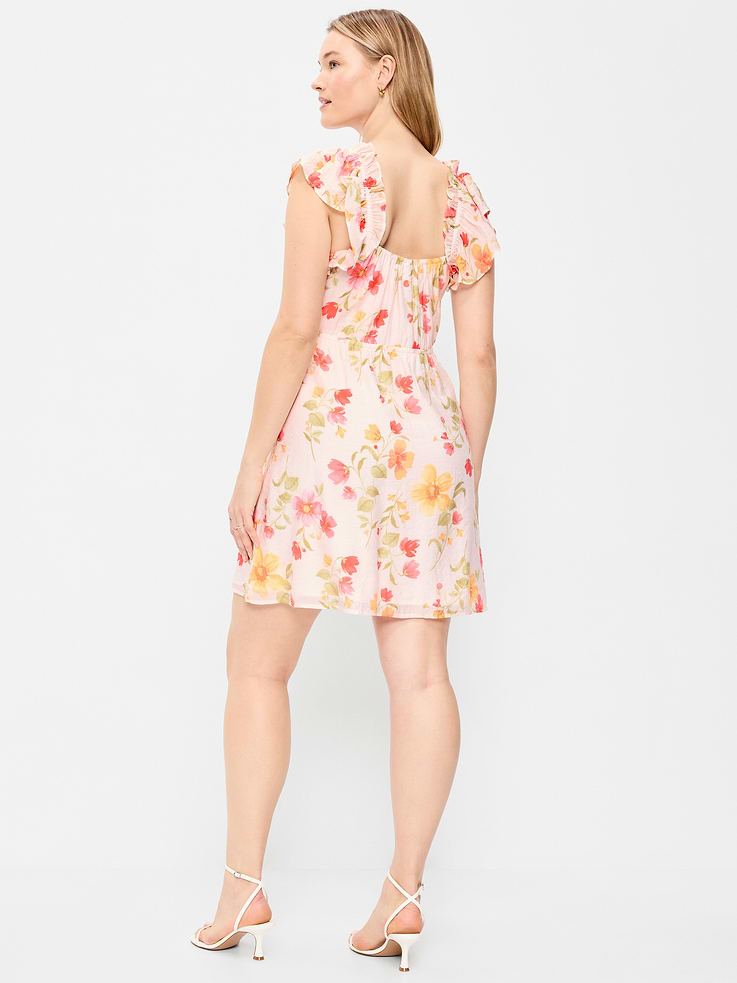 Image number 7 showing, Flutter-Sleeve Fit & Flare Mini Dress