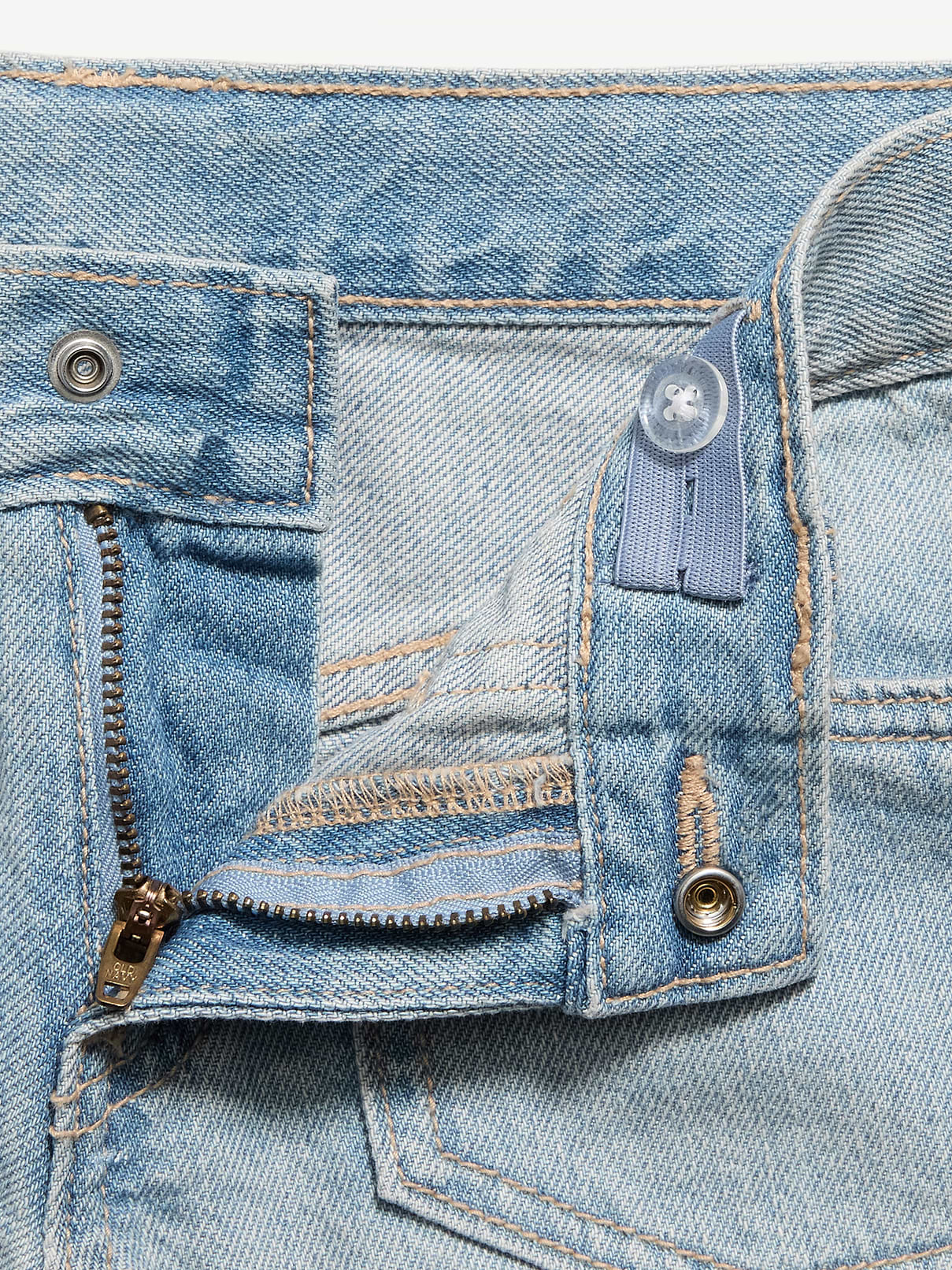 Image number 5 showing, Low-Rise Utility Jean Shorts for Girls
