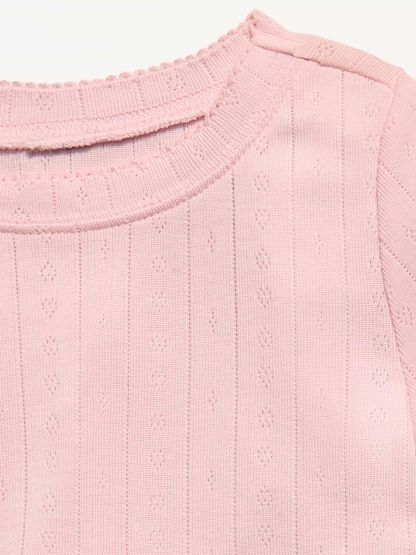 Snug-Fit Pointelle-Knit Pajama Set for Toddler & Baby