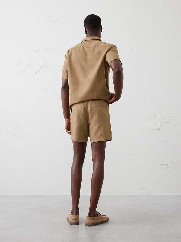 Slim-Fit 5" Linen-Blend Short