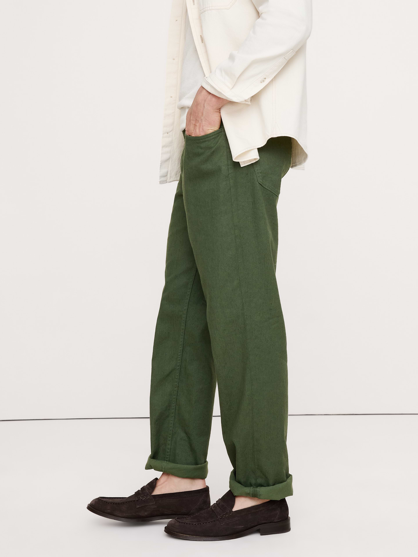 L'image numéro 3 présente Pantalon Voyageur droit en lin et coton