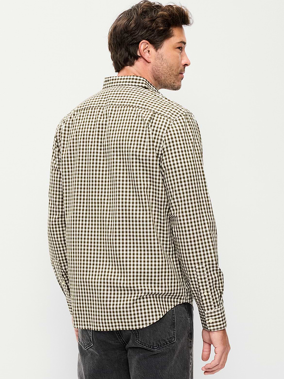 Classic Fit Everyday Plaid Poplin Shirt