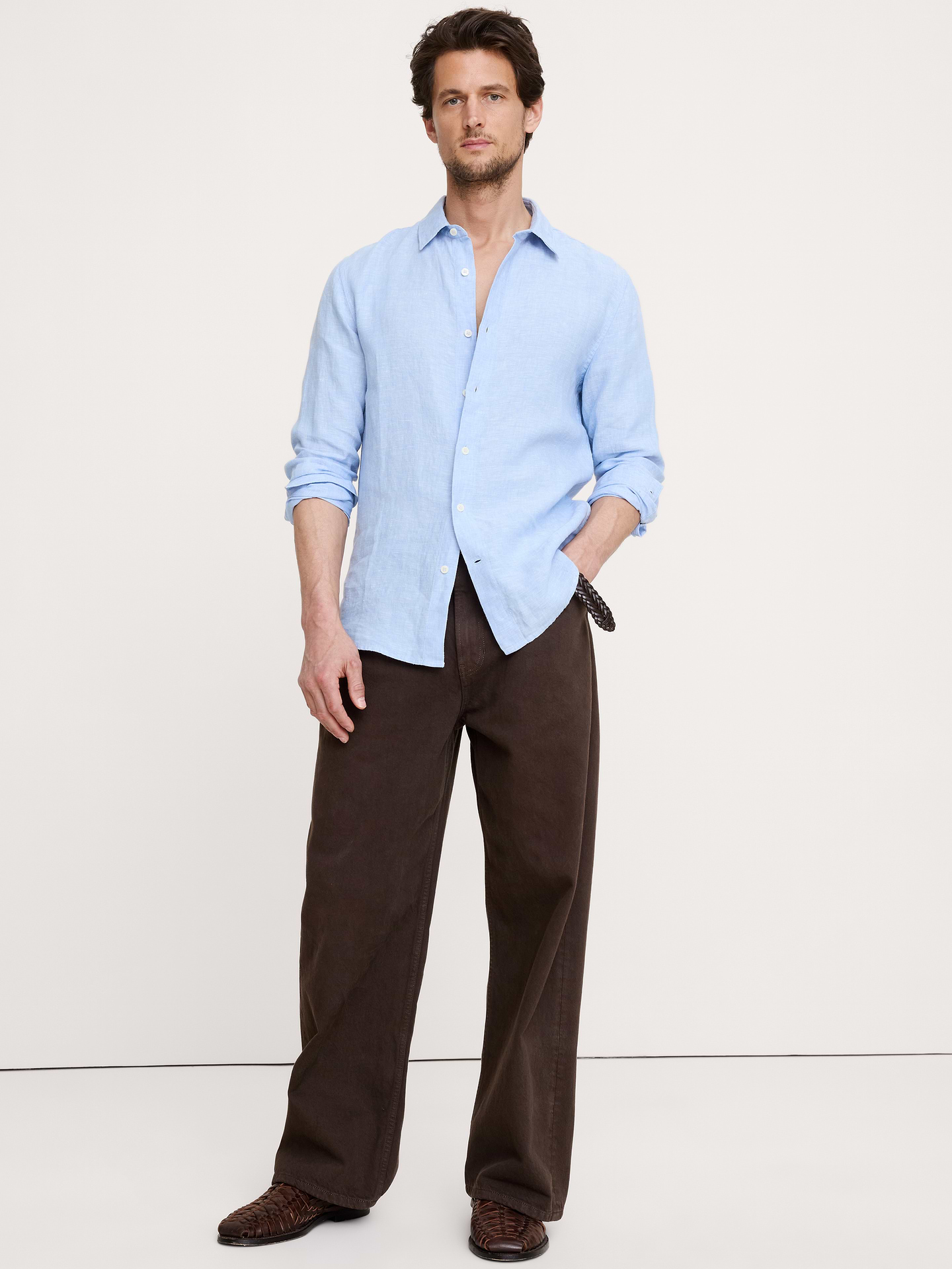 Image number 1 showing, Slim-Fit Linen Shirt