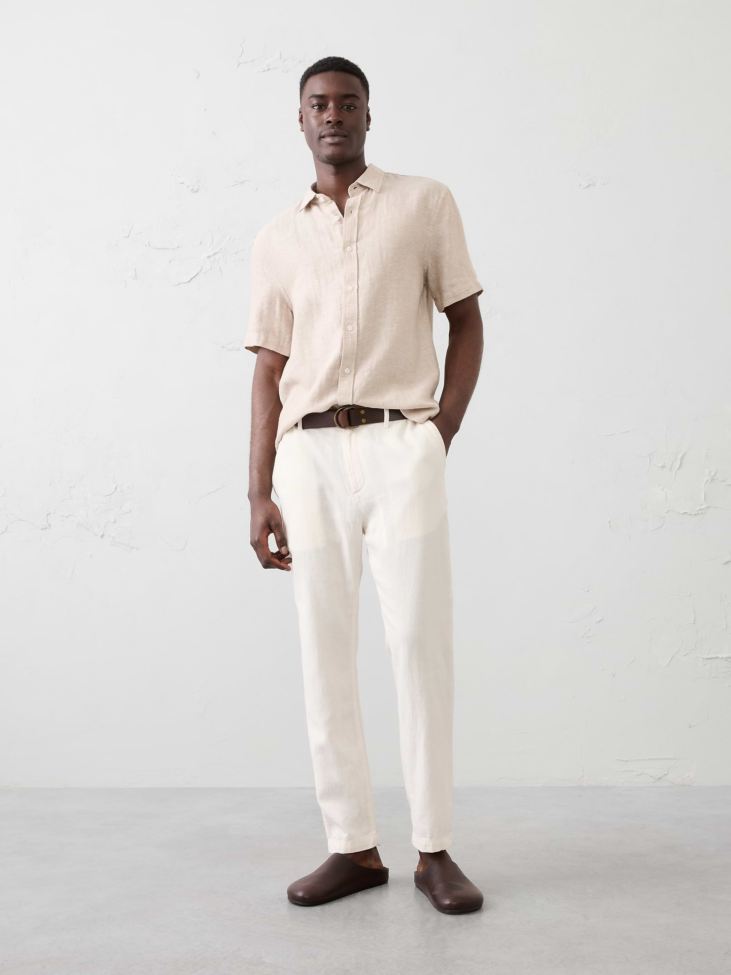 Image number 1 showing, Linen-Blend Pant
