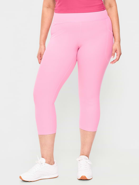 High-Waisted PowerSoft Crop Pocket Leggings