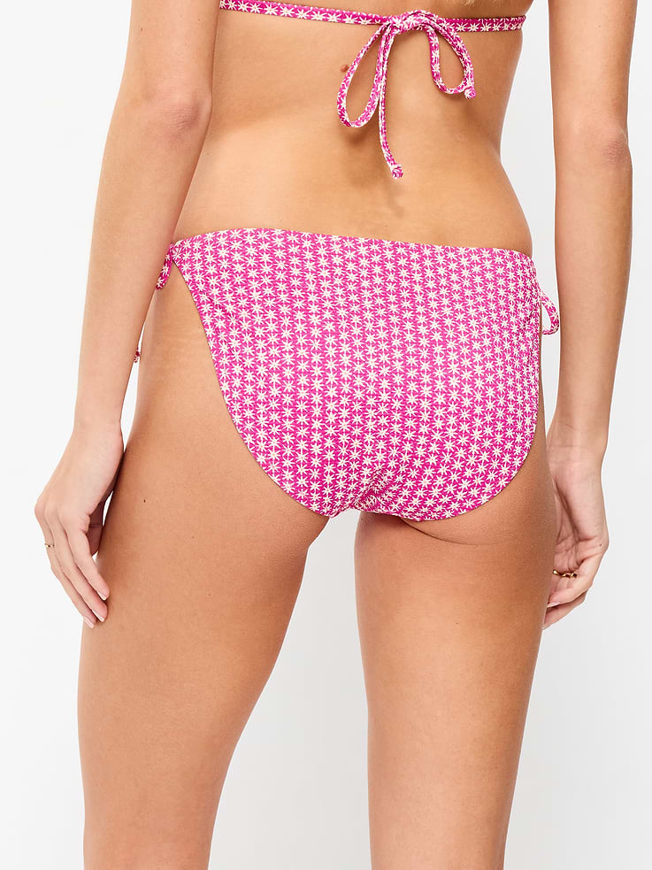 L'image numéro 2 présente Bas de bikini à broderie anglaise noué sur le côté