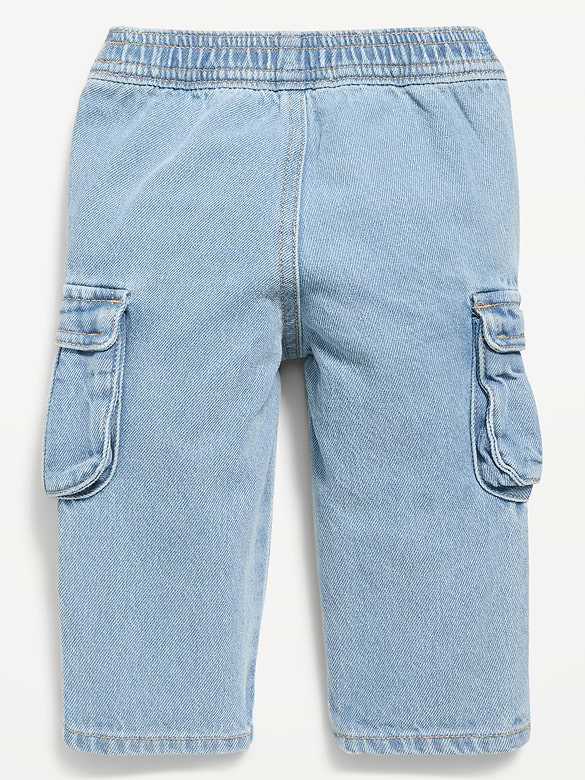 Baggy Barrel-Leg Cargo Jeans for Baby