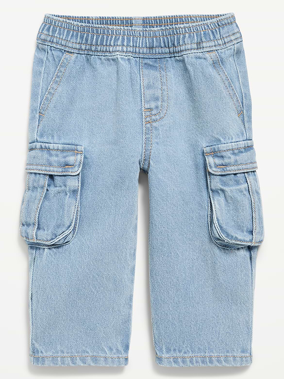 Baggy Barrel-Leg Cargo Jeans for Baby