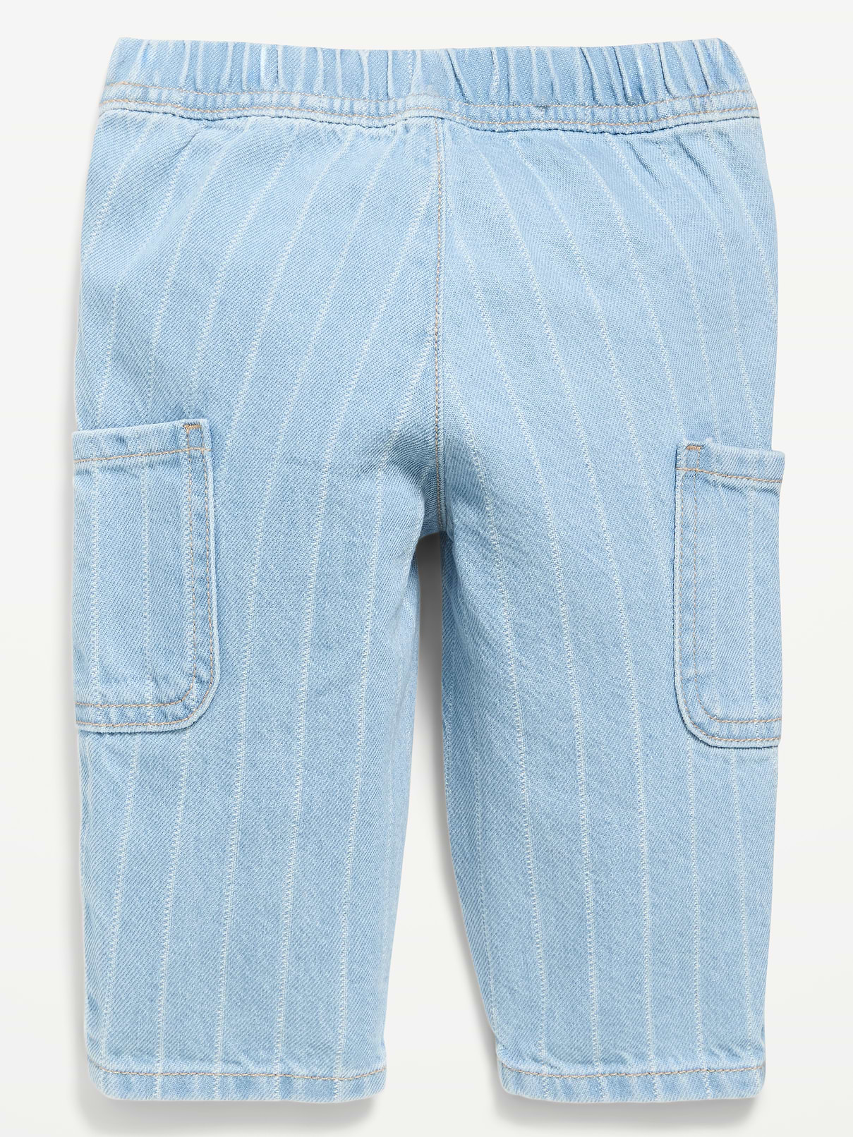 Image number 2 showing, Baggy Barrel-Leg Striped Cargo Jeans for Baby