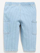 Image number 2 showing, Baggy Barrel-Leg Striped Cargo Jeans for Baby
