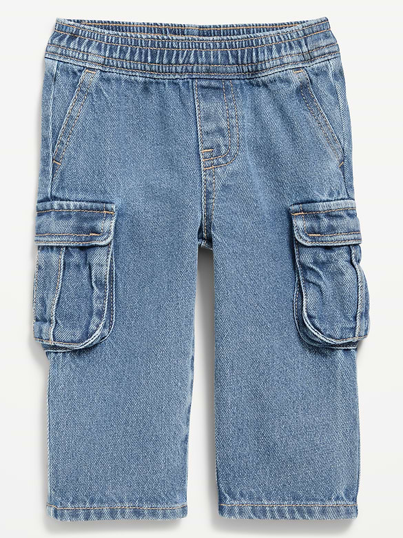 Baggy Barrel-Leg Cargo Jeans for Baby