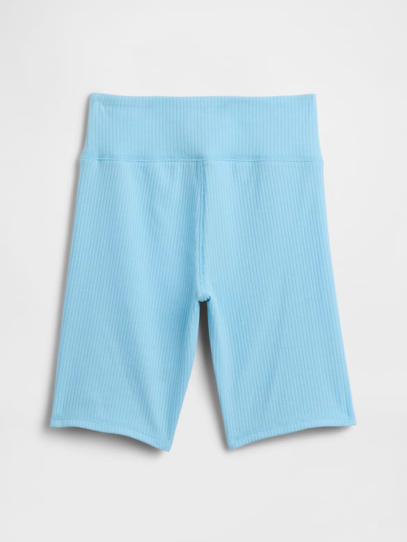 Kids Pull-On Ribbed Bike Shorts