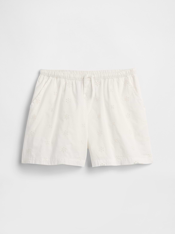 Kids Relaxed Pull-On Eyelet Shorts