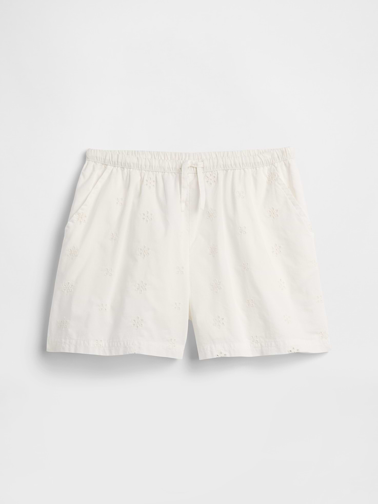 Image number 1 showing, Kids Relaxed Pull-On Eyelet Shorts