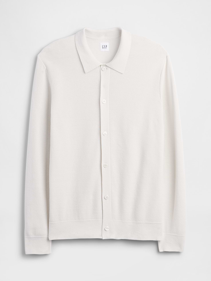 Image number 5 showing, Textured Button-Up Sweater