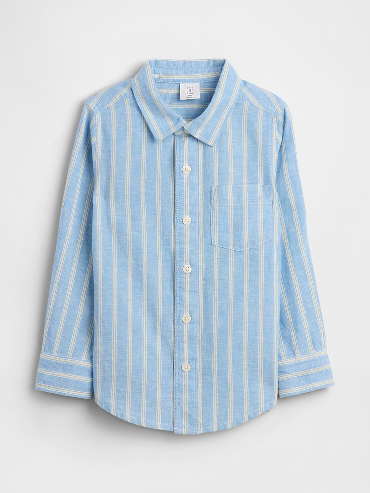 Image number 1 showing, babyGap Linen-Blend Shirt