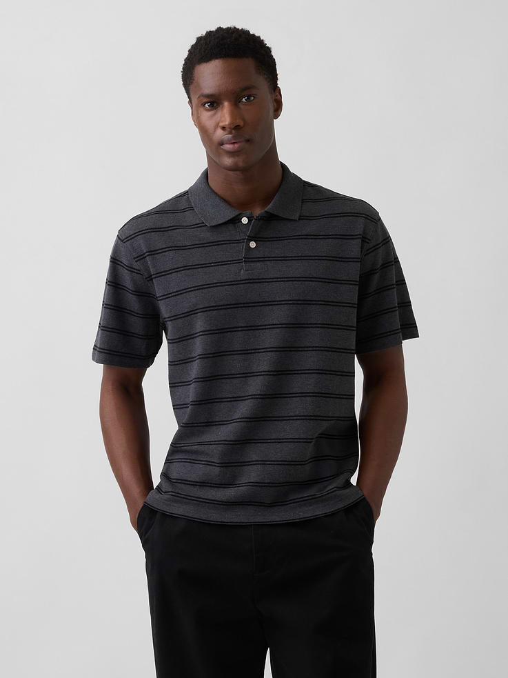 Image number 1 showing, Relaxed Pique Polo