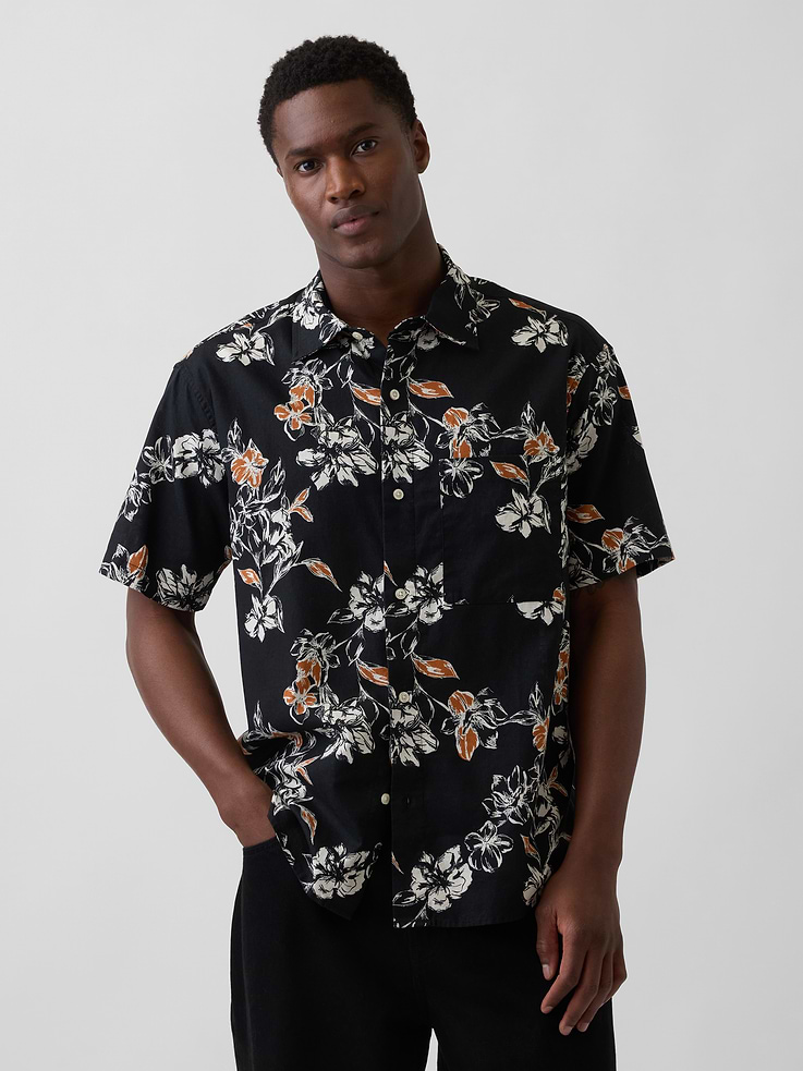 Image number 1 showing, Textured Linen-Cotton Shirt