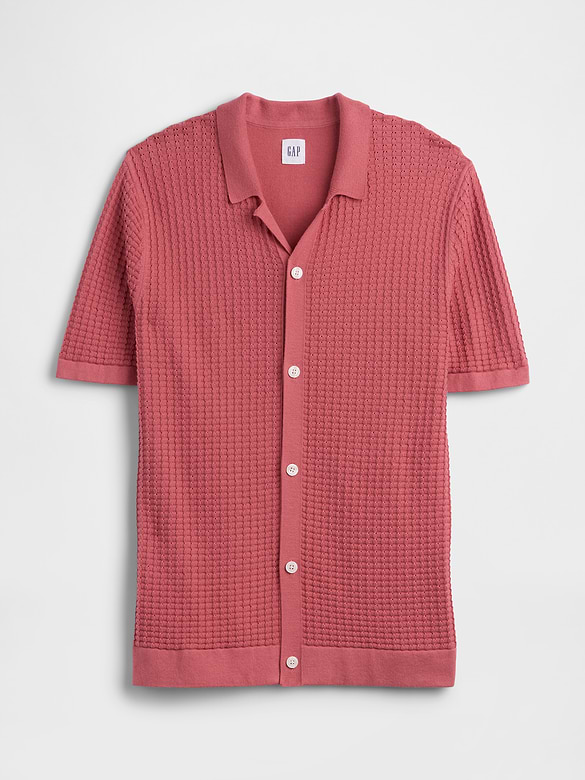 Textured Sweater Vacay Shirt