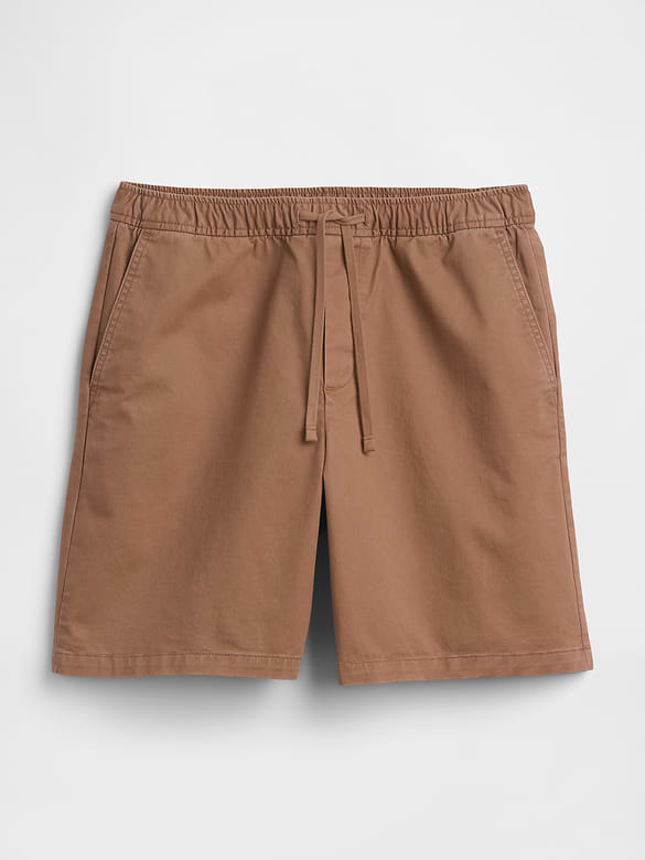 7" Essential Pull-On Khaki Shorts
