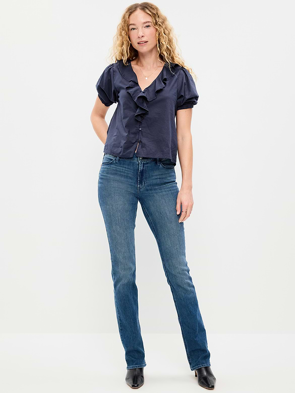 Mid-Rise Wow Boot-Cut Jeans