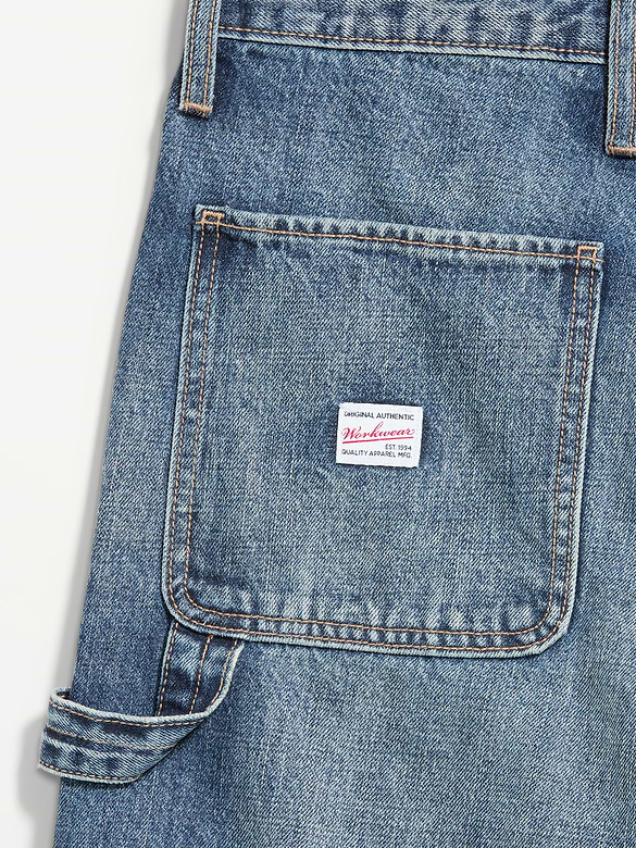 Baggy Tech Carpenter Jean Shorts-- 10-inch inseam