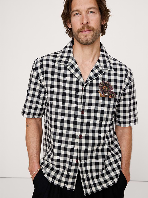 Relaxed-Fit Embroidered Cotton Resort Shirt