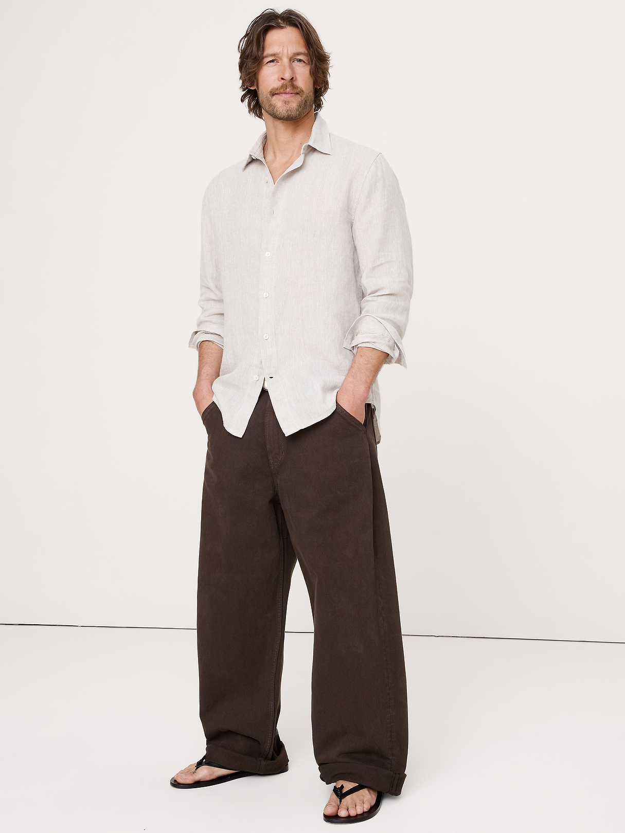 トップス 00s Banana Republic Irish Linen Shirt Slim-Fit Linen Shirt | Banana Republic