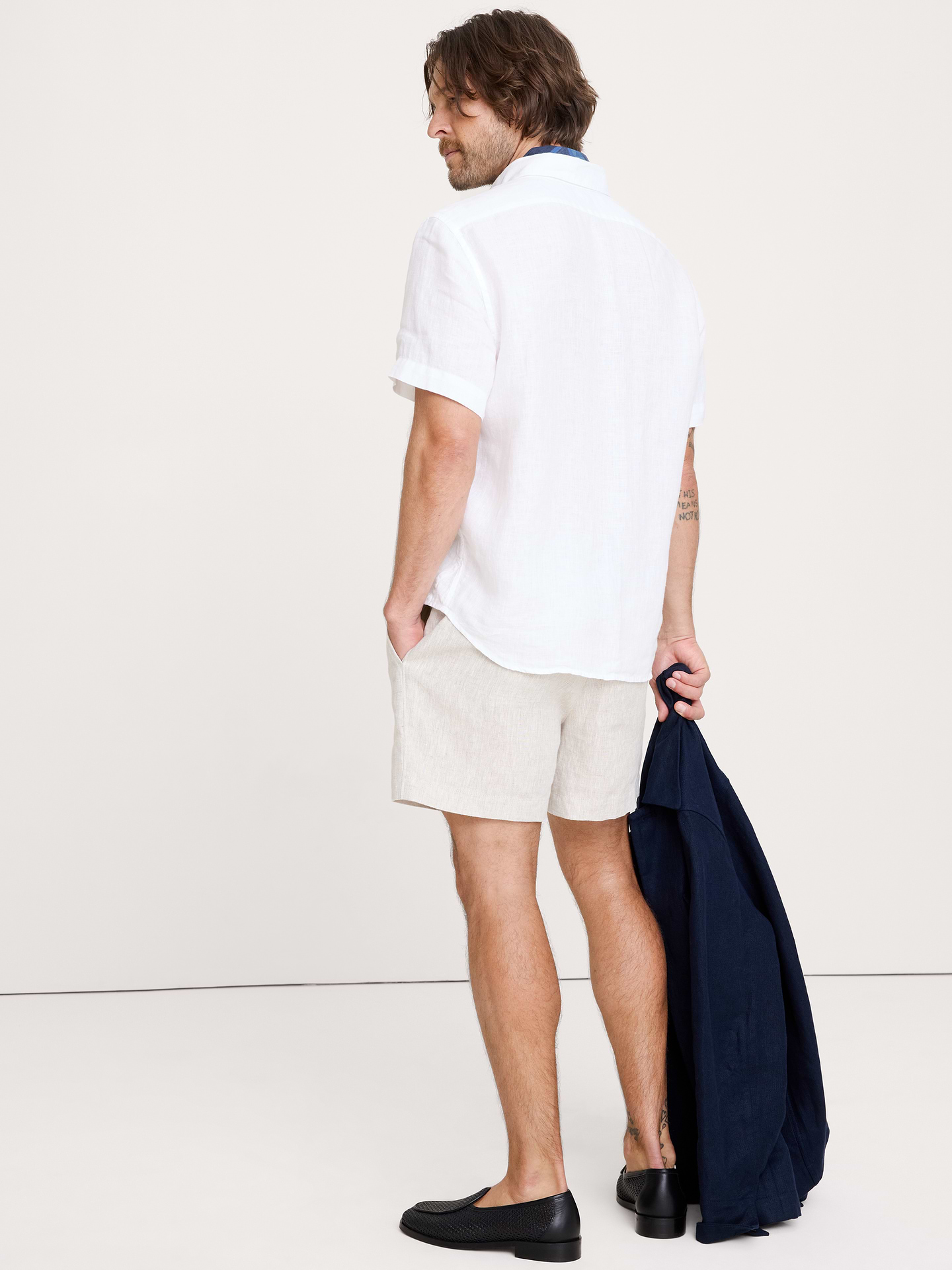 Image number 2 showing, 5" Linen Pull-On Short
