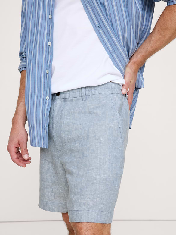 7" Linen Pull-On Short