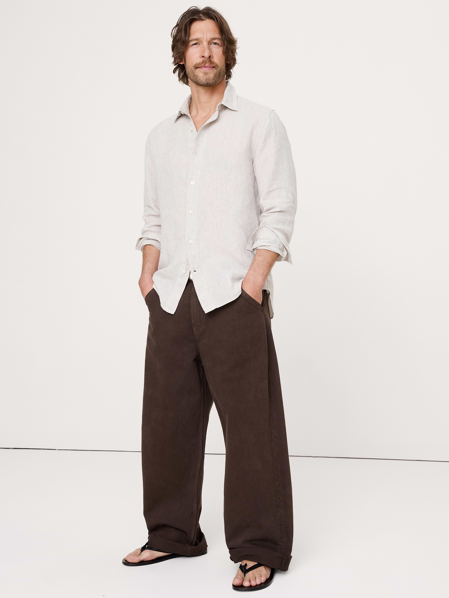 Image number 1 showing, Slim-Fit Linen Shirt