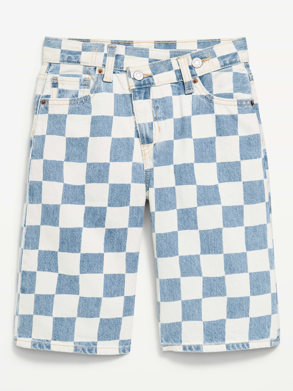 L'image numéro 4 présente Short coupe généreuse à motif à taille croisée pour fille