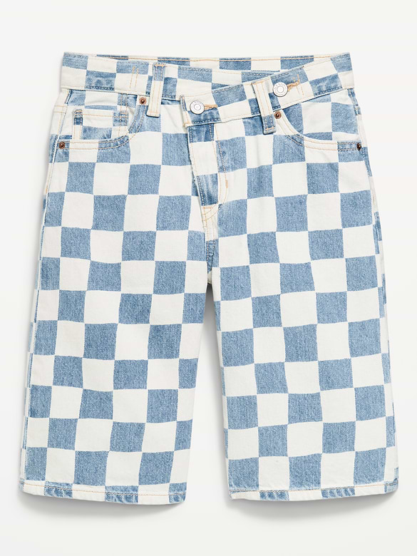 Short coupe généreuse à motif à taille croisée pour fille