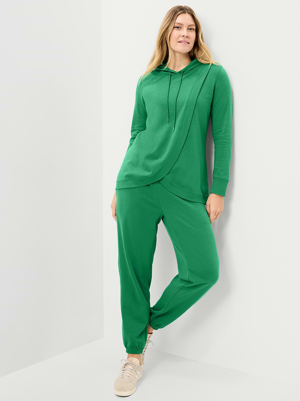 Maternity Cross-Front Nursing Pullover Hoodie