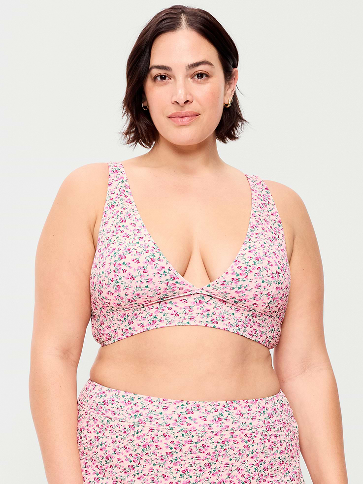 Image number 7 showing, Pique Longline Bikini Swim Top