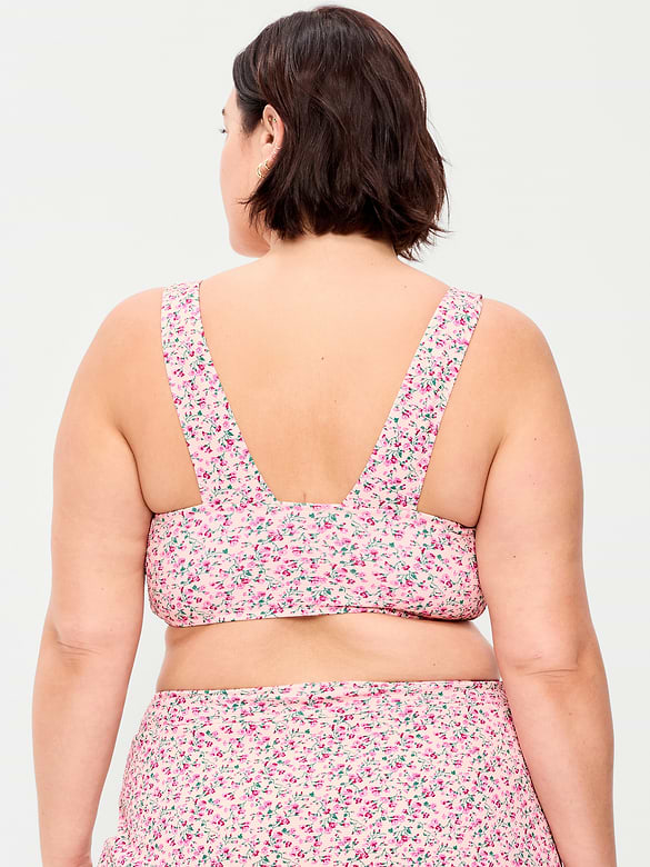 Pique Longline Bikini Swim Top