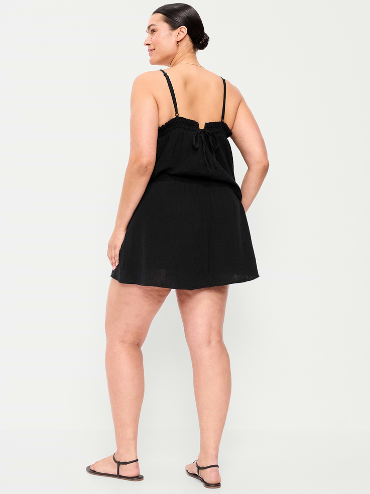 Image number 7 showing, Crinkle Gauze Ruffle Waist Mini Skort