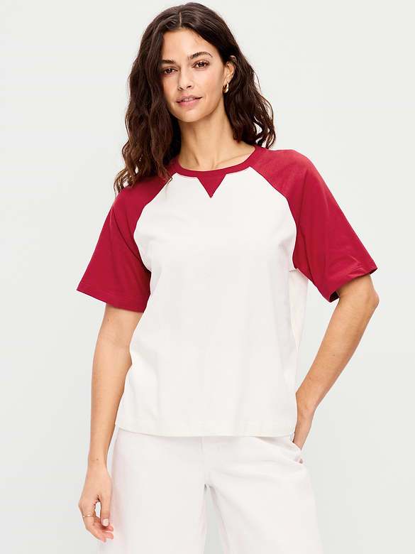 Vintage Crew-Neck Raglan T-Shirt