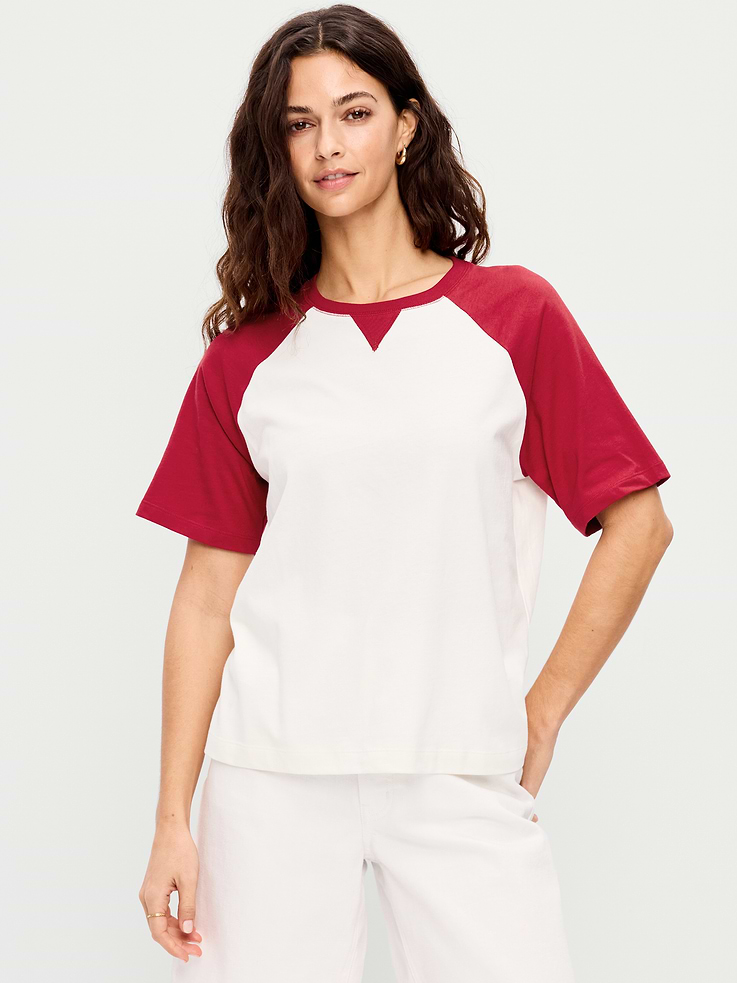Image number 1 showing, Vintage Crew-Neck Raglan T-Shirt