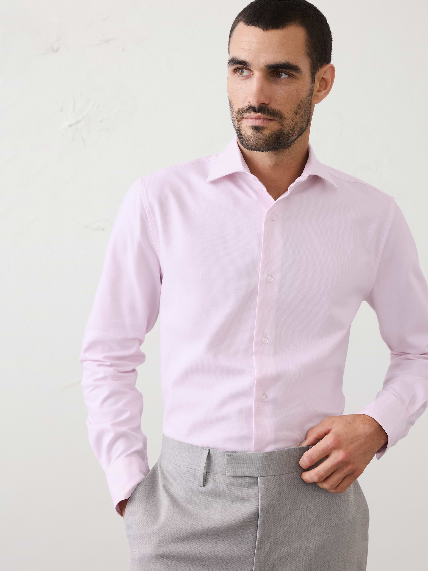 Image number 1 showing, Slim-Fit Dobby Dress Shirt