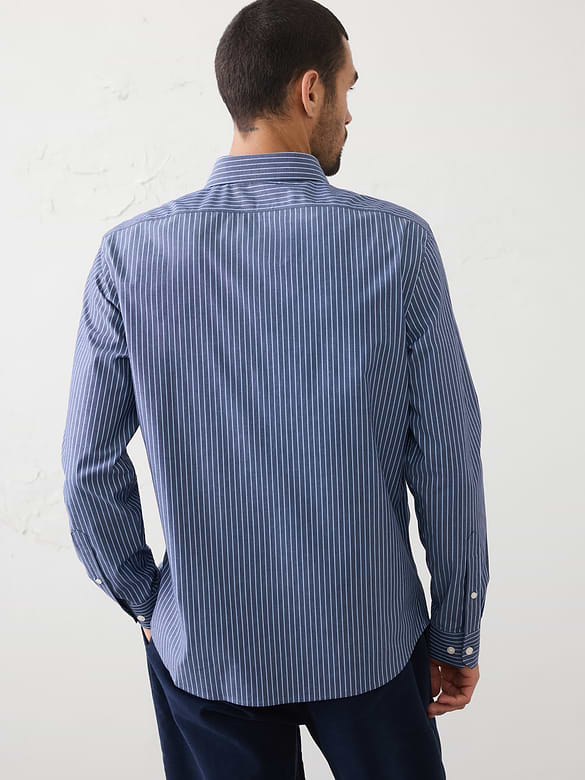Slim-Fit Untucked Dress Shirt